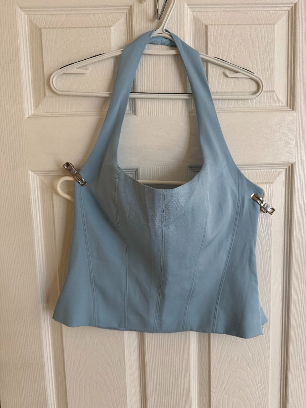 Light blue halter top